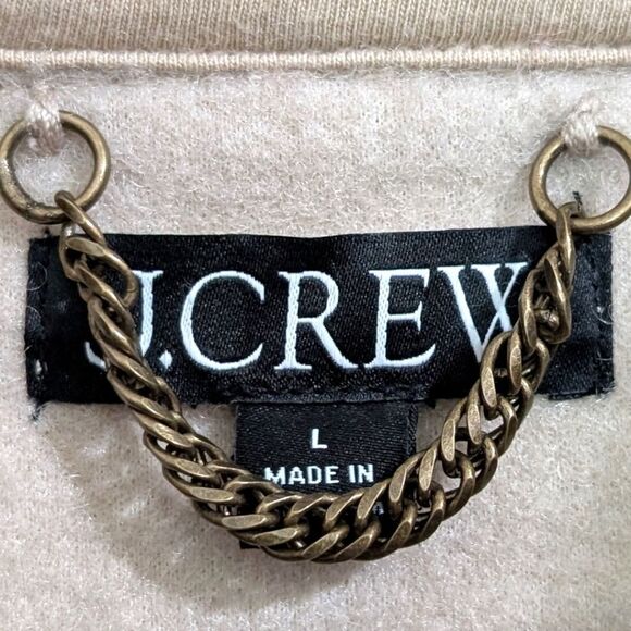 J.Crew Bouclé shirt-jacket Women's Large - Sandstone Style CF098 NWOT - Picture 7 of 9